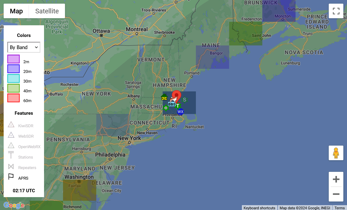 Карта OpenWebRX+